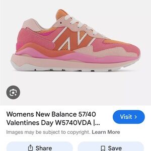 New Balance Women's 57/40 Sneakers - Pink, Orange, and White